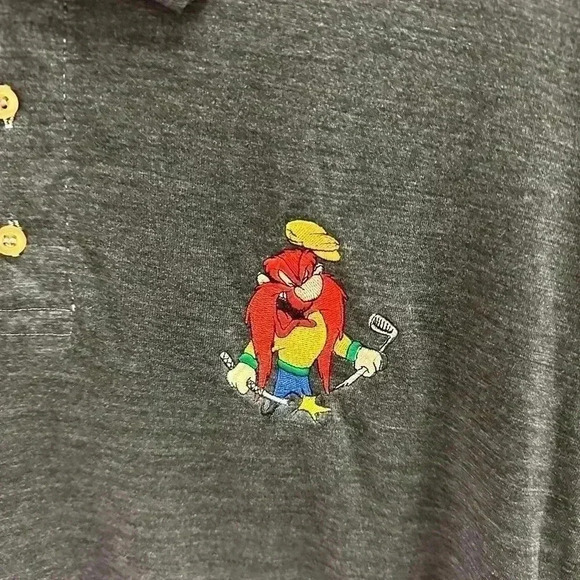 Vintage Looney Tunes Yosemite Sam Polo  Shirt Large - Picture 4 of 6